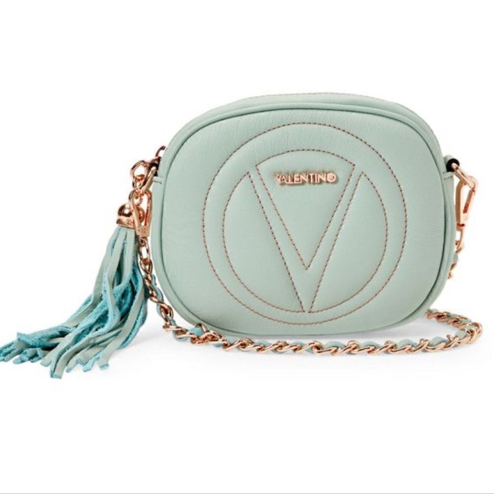 Valentino By Mario Valentino Nina Sauvage Leather Crossbody Bag MSRP $675